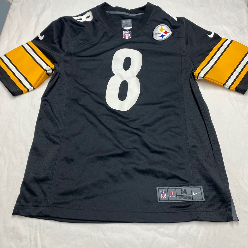 Nike Mens Pittsburgh Steelers Kenny Pickett 8 NFL Jersey Black Size Medium